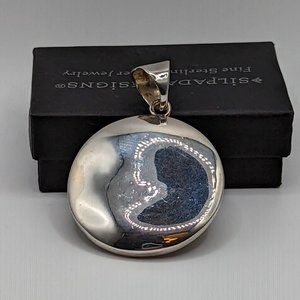 Silpada Sterling Silver Wavy Pendant Disc